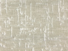 Load image into Gallery viewer, Heavy Duty Abstract Textured Cut Velvet Off White Cream Taupe Chocolate Brown MCM Mid Century Modern Upholstery Fabric