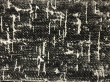 Load image into Gallery viewer, Heavy Duty Abstract Textured Cut Velvet Charcoal Black Steel Blue Navy Blue Indigo Blue MCM Upholstery Fabric