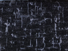 Load image into Gallery viewer, Heavy Duty Abstract Textured Cut Velvet Charcoal Black Steel Blue Navy Blue Indigo Blue MCM Upholstery Fabric