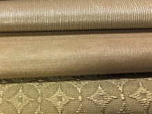 Load image into Gallery viewer, Heavy Duty Commercial Beige Textured Faux Gold Silk Mustard Gold Embossed Geometric Faux Leather Upholstery Vinyl