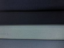 Load image into Gallery viewer, Heavy Duty Organic Cotton / Cotton Blend Midnight Navy Space Aqua Seafoam Steel Blue Twill Upholstery Drapery Fabric