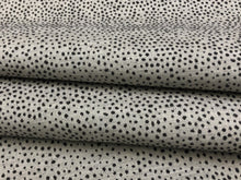 Load image into Gallery viewer, Designer Water &amp; Stain Resistant Woven Small Scale Abstract Charcoal Grey Dot Upholstery Fabric