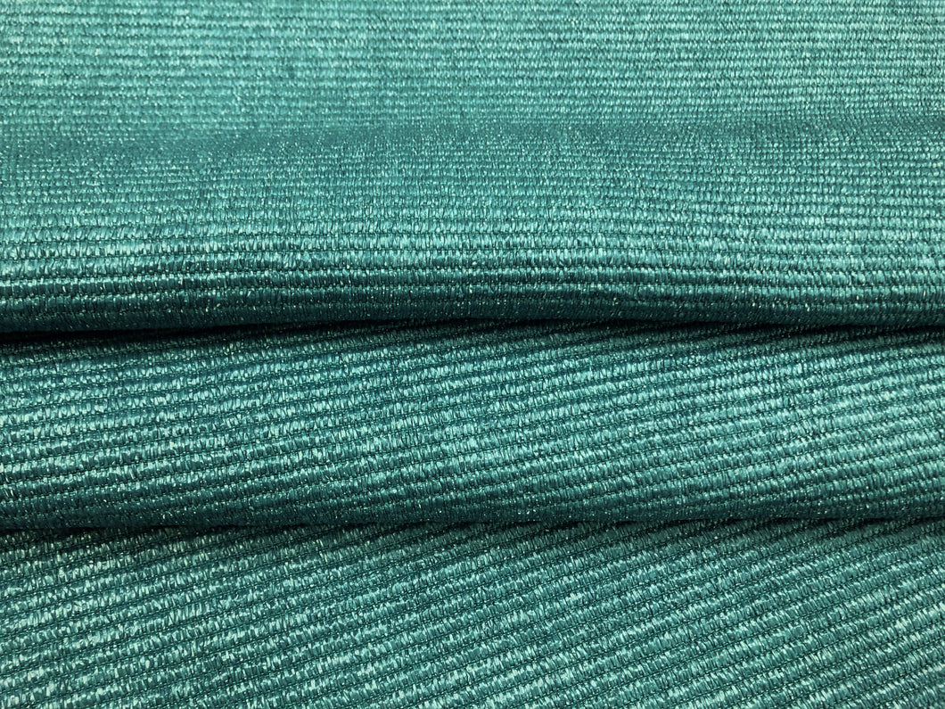 Designer Turquoise Teal Genuine Straw Acrylic Backed Upholstery Fabric