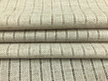 Load image into Gallery viewer, Natural Beige Oatmeal Semi Sheer Woven Stripe Drapery Fabric