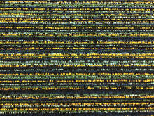 Load image into Gallery viewer, Navy Blue Aqua Yellow Green Black Textured MCM Mid Century Modern Upholstery Fabric