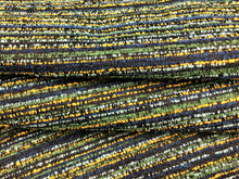 Load image into Gallery viewer, Navy Blue Aqua Yellow Green Black Textured MCM Mid Century Modern Upholstery Fabric
