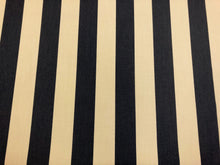 Load image into Gallery viewer, Navy Blue Cream Nautical Stripe Outdoor Upholstery Drapery Fabric