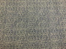 Load image into Gallery viewer, Cotton Navy Blue Beige Ethnic Tribal Print Upholstery Drapery Fabric