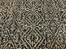 Load image into Gallery viewer, Cotton Navy Blue Beige Ethnic Tribal Print Upholstery Drapery Fabric