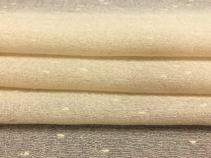 Semi Sheer Beige Textured Woven Drapery Fabric