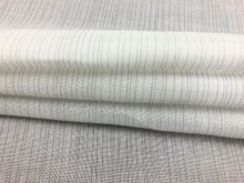 Load image into Gallery viewer, Semi Sheer Ivory Grey Cotton Poly Abstract Stripe Drapery Fabric