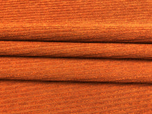 Load image into Gallery viewer, Water &amp; Stain Resistant Orange Taupe Chenille Textured Upholstery Fabric