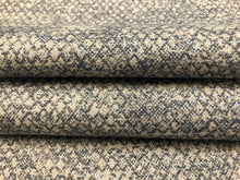 Load image into Gallery viewer, Designer Water &amp; Stain Resistant Linen Acrylic Blend Beige Navy Blue Abstract Geometric Upholstery Fabric