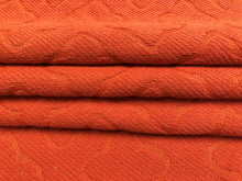 Load image into Gallery viewer, Water &amp; Stain Resistant Orange Coral Abstract Woven Indoor Outdoor Upholstery Drapery Fabric