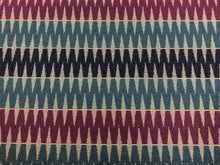 Load image into Gallery viewer, Knoll Textiles Durand Wild Berries Water &amp; Stain Resistant Teal Purple Navy Blue Grey Upholstery Fabric