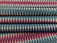 Load image into Gallery viewer, Knoll Textiles Durand Wild Berries Water &amp; Stain Resistant Teal Purple Navy Blue Grey Upholstery Fabric