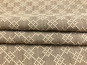 Schumacher Albert Fret Stone Small Scale Woven Geometric Upholstery Fabric