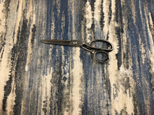 Load image into Gallery viewer, 1.5 Yard Clarke &amp; Clarke Latour Indigo French Navy Blue Charcoal Grey Beige Cream Abstract Upholstery Drapery Fabric