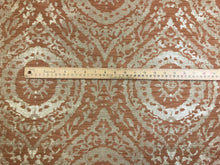 Load image into Gallery viewer, Designer Rusty Coral Taupe Beige Medallion Suzani Upholstery Drapery Fabric