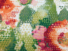 Load image into Gallery viewer, Matisses Garden Abstract Watercolor Floral Green Magenta Orange Ivory Red Cotton Upholstery Drapery Fabric