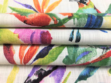 Load image into Gallery viewer, Richloom Songbird Ivory Orange Purple Green Blue Red Bird Print Fabric