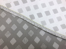 Load image into Gallery viewer, Reversible Designer Grey Off White Water &amp; Stain Resistant Indoor Outdoor Geometric Upholstery Drapery Fabric