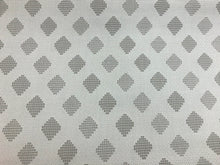 Load image into Gallery viewer, Reversible Designer Grey Off White Water &amp; Stain Resistant Indoor Outdoor Geometric Upholstery Drapery Fabric