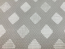 Load image into Gallery viewer, Reversible Designer Grey Off White Water &amp; Stain Resistant Indoor Outdoor Geometric Upholstery Drapery Fabric