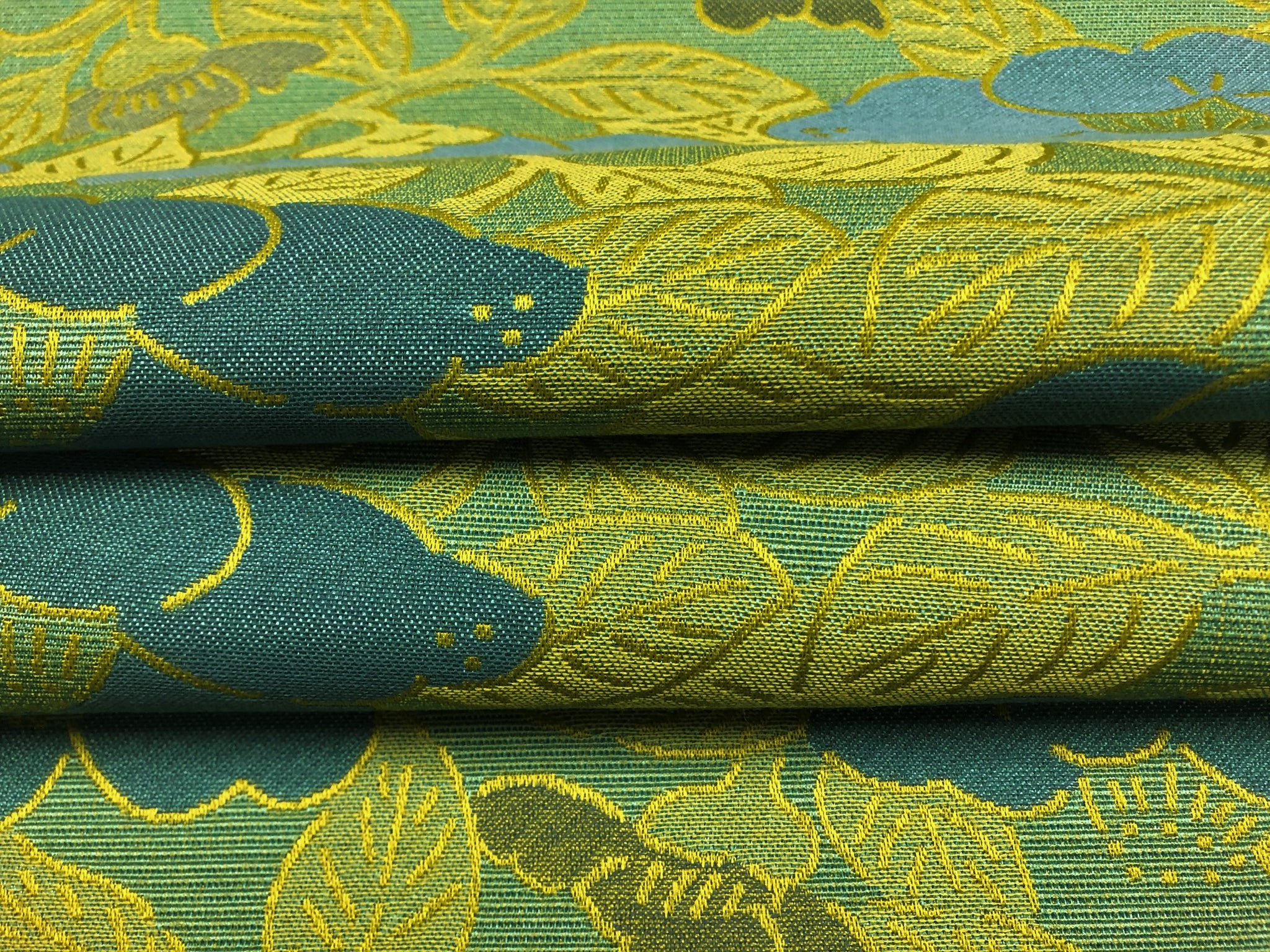 Lime Green Floral Fabric, Wallpaper and Home Decor