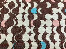 Load image into Gallery viewer, Designer Water &amp; Stain Resistant Indoor Outdoor Retro Modern Brown Pink Blue Geometric Abstract Upholstery Drapery Fabric