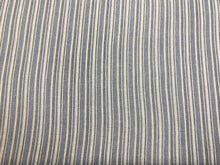 Load image into Gallery viewer, French Blue Off White Grey Semi Sheer Gauze Cotton Drapery Fabric
