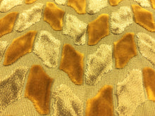 Load image into Gallery viewer, Robert Allen Limoncello Velvet Rope Mustard Gold Tan Epingle Cut Geometric Upholstery Fabric