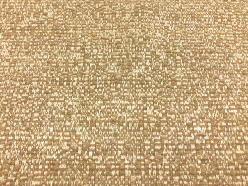 Designer Water & Stain Resistant Beige Wheat Woven Nubby MCM Mid Century Modern Tweed Upholstery Fabric