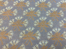 Load image into Gallery viewer, Designer Water &amp; Stain Resistant Seafoam Blue Dark Gold Floral Upholstery Fabric