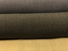 Load image into Gallery viewer, Linen Poly Textured Dark Steel Charcoal Grey Soft Yellow MCM Mid Century Modern Drapery Fabric