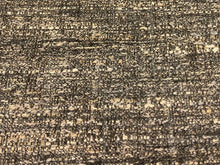 Load image into Gallery viewer, Mid Century Modern MCM Woven Textured Charcoal Cream Grey Black Taupe Tweed Upholstery Drapery Fabric