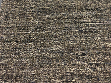 Load image into Gallery viewer, Mid Century Modern MCM Woven Textured Charcoal Cream Grey Black Taupe Tweed Upholstery Drapery Fabric