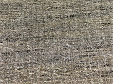 Load image into Gallery viewer, Mid Century Modern MCM Woven Textured Taupe Beige Black Grey Buttercream Greige Tweed Upholstery Drapery Fabric