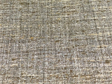 Load image into Gallery viewer, Mid Century Modern MCM Woven Textured Taupe Beige Black Grey Buttercream Greige Tweed Upholstery Drapery Fabric