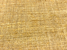 Load image into Gallery viewer, Mid Century Modern MCM Woven Textured Mustard Gold Brass Warm Beige Honey Mustard Tweed Upholstery Drapery Fabric