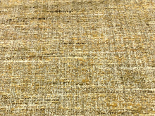 Load image into Gallery viewer, Mid Century Modern MCM Woven Textured Mustard Gold Brass Warm Beige Honey Mustard Tweed Upholstery Drapery Fabric