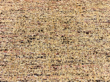 Load image into Gallery viewer, Mid Century Modern MCM Woven Textured Old Gold Yellow Beige Black Chartreuse Olive Green Rose Wine Tweed Upholstery Drapery Fabric