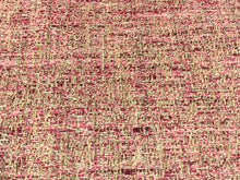 Load image into Gallery viewer, Mid Century Modern MCM Woven Textured Magenta Pink Beige Grey Wine Brown Coral Orange Red Beige Tweed Upholstery Drapery Fabric