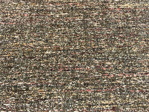 Mid Century Modern MCM Woven Textured Magenta Pink Beige Grey Wine Brown Coral Orange Red Beige Tweed Upholstery Drapery Fabric