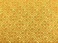 Load image into Gallery viewer, Designer Water &amp; Stain Resistant Heavy Duty Mustard Gold Beige Floral Diamond Upholstery Fabric