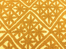 Load image into Gallery viewer, Designer Water &amp; Stain Resistant Heavy Duty Mustard Gold Beige Floral Diamond Upholstery Fabric