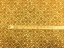 Load image into Gallery viewer, Designer Water &amp; Stain Resistant Heavy Duty Mustard Gold Beige Floral Diamond Upholstery Fabric