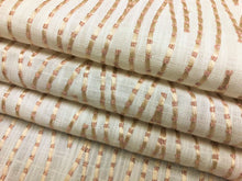 Load image into Gallery viewer, Off White Blush Abstract Geometric Embroidered Drapery Fabric