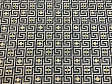 Load image into Gallery viewer, Designer Navy Blue Cream Yellow Green Geometric Upholstery Drapery Fabric