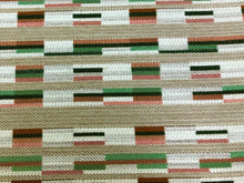 Load image into Gallery viewer, Designer Water &amp; Stain Resistant Beige Off White Green Coral Abstract Geometric Upholstery Drapery Fabric